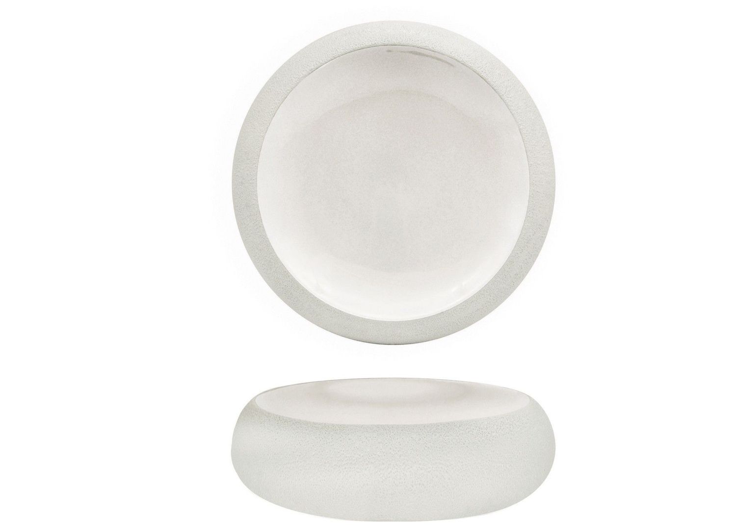 Piattino Alto 23,3 cm Genesys Evo Bianco - Feng