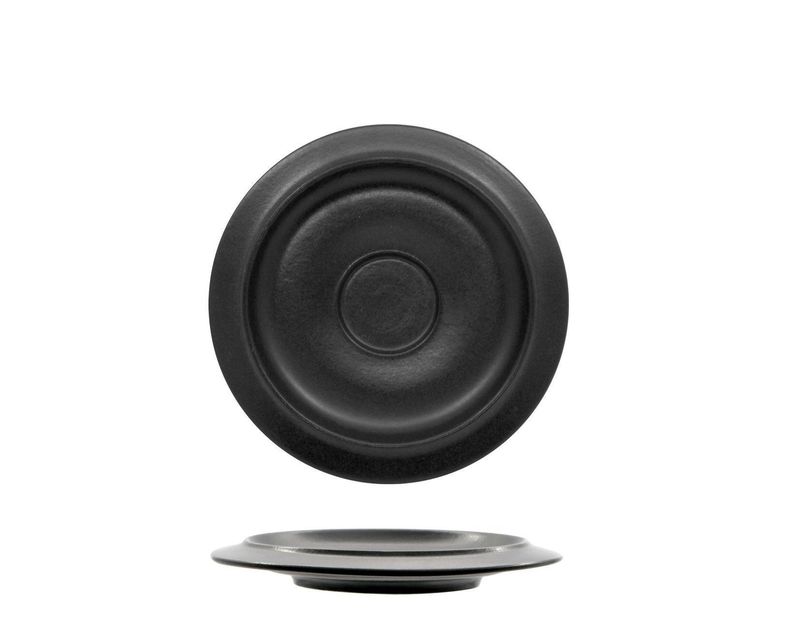 Piatto per Tazza Caffè 12 cm Kama Nero - Ariane