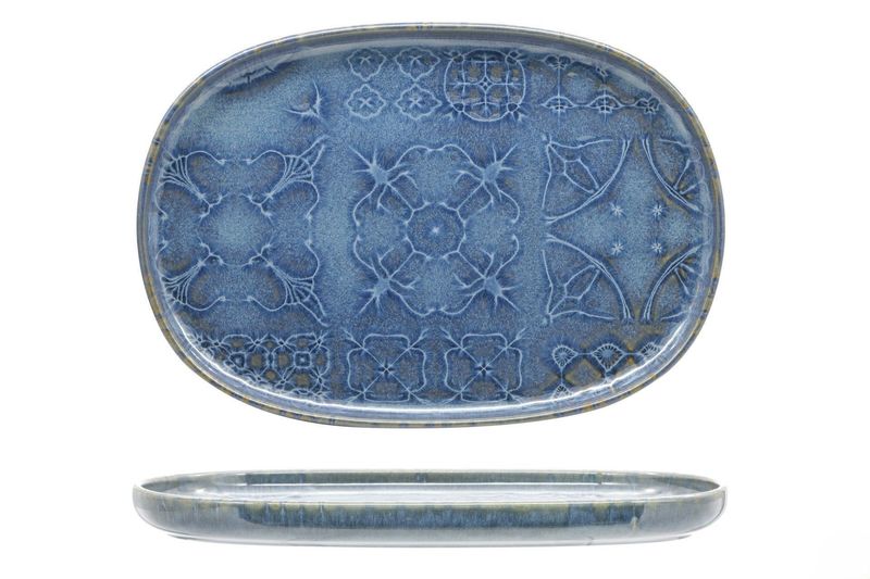 Vassoio Ovale 33 x 23 cm Azulejo - Mesa Ceramics