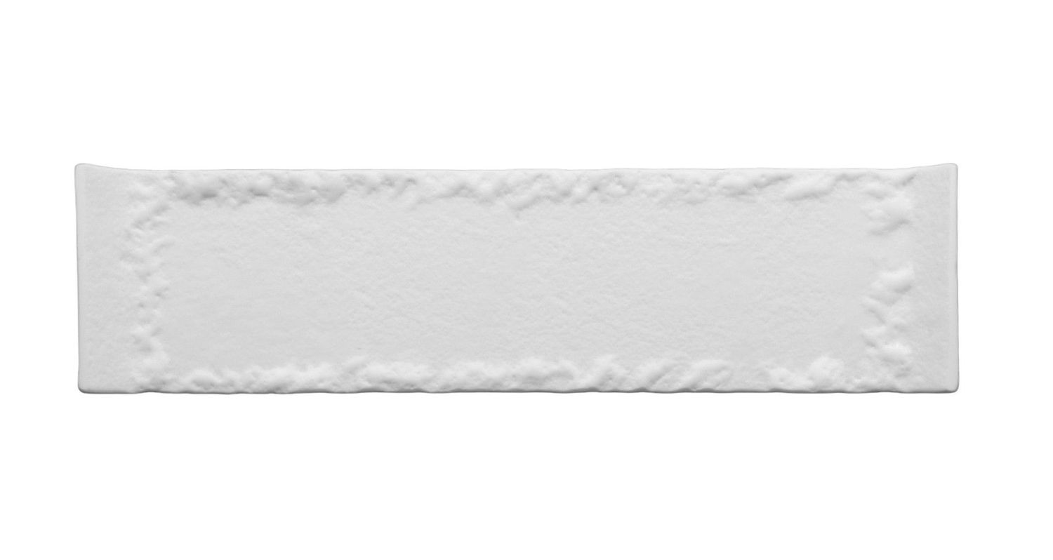 Piatto Rettangolare 30 x 8 cm Kora Double Face Bianco - Feng