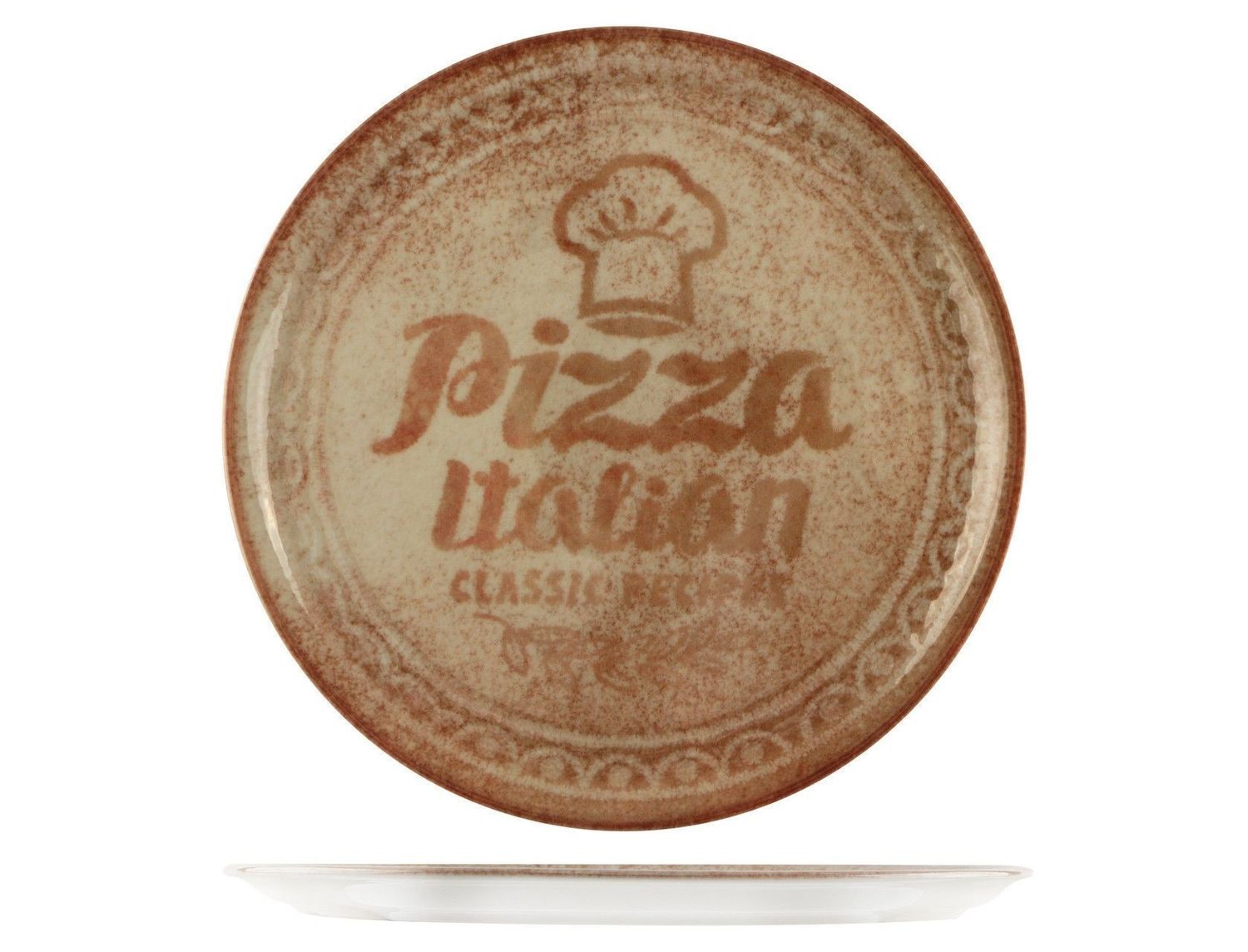 Piatto Pizza 33 cm Napoli Recipes Bisquit - Saturnia