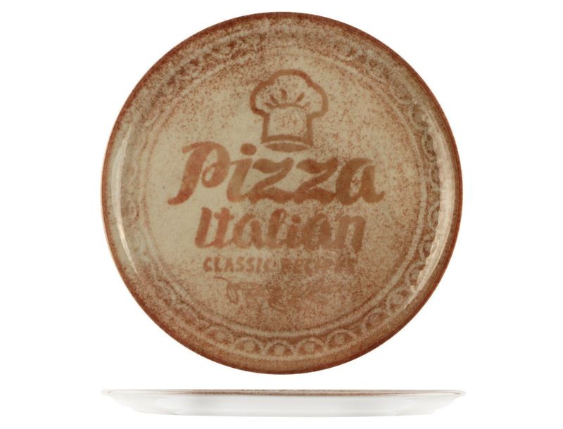 Piatto Pizza 33 cm Napoli Recipes Bisquit - Saturnia