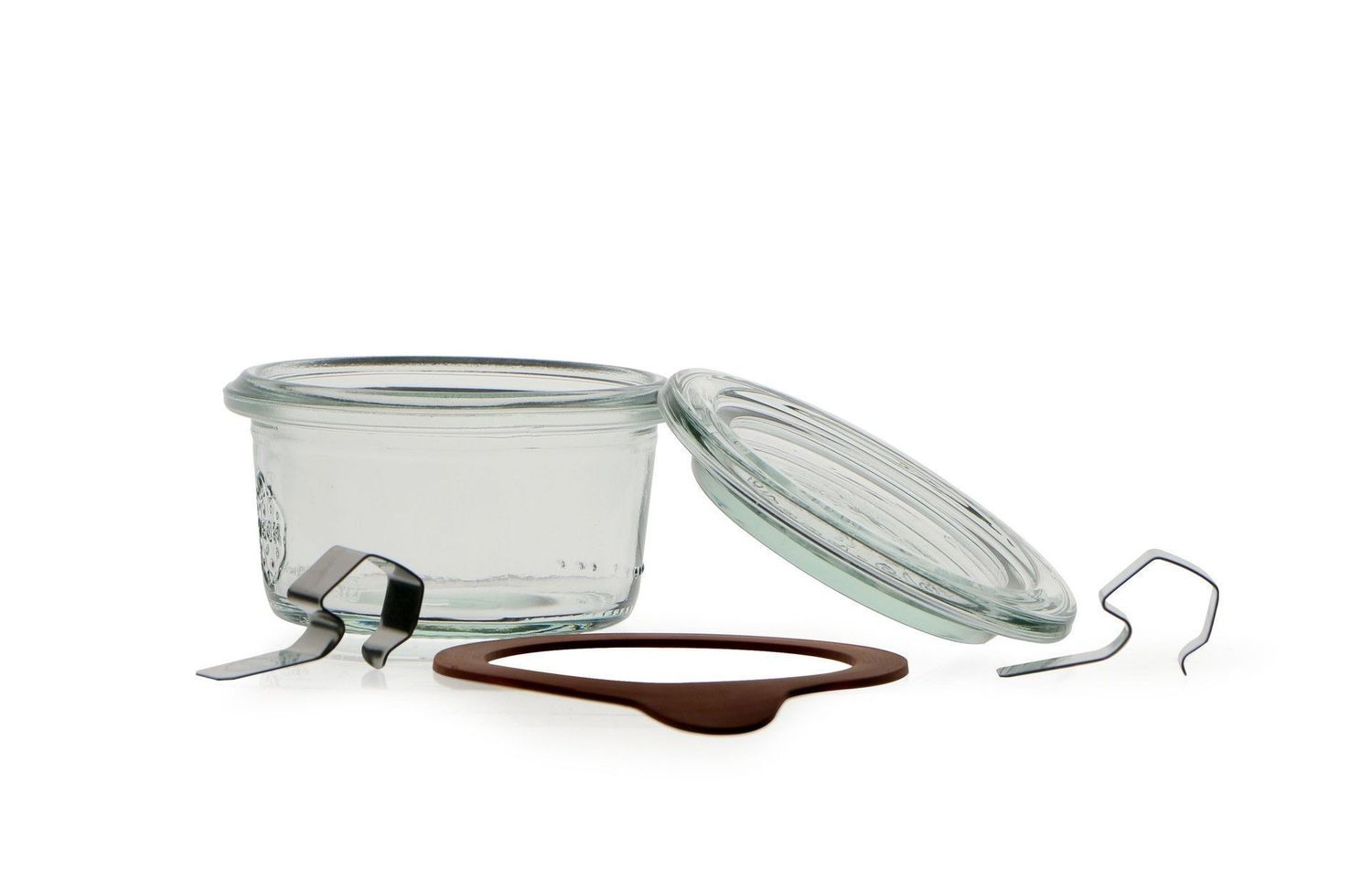 Vasetto Cilindrico con Coperchio Guarnizione e Clip di Chiusura 5 cl - Weck