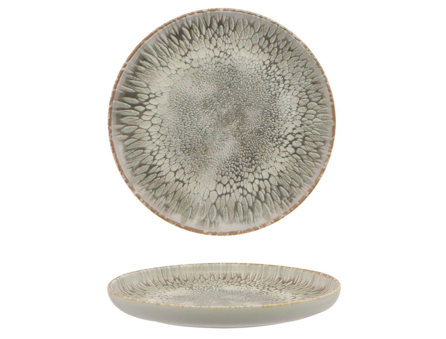 Piatto Piano Bordo Alto 28 cm Dust - Mesa Ceramics