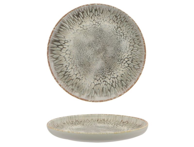 Piatto Piano Bordo Alto 28 cm Dust - Mesa Ceramics