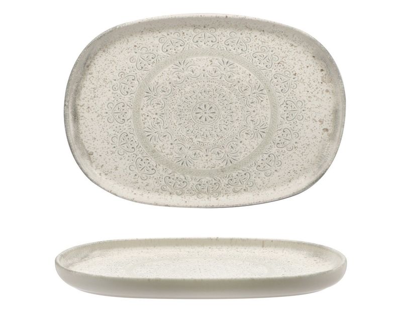 Vassoio Ovale 33 x 23 cm Lace - Mesa Ceramics