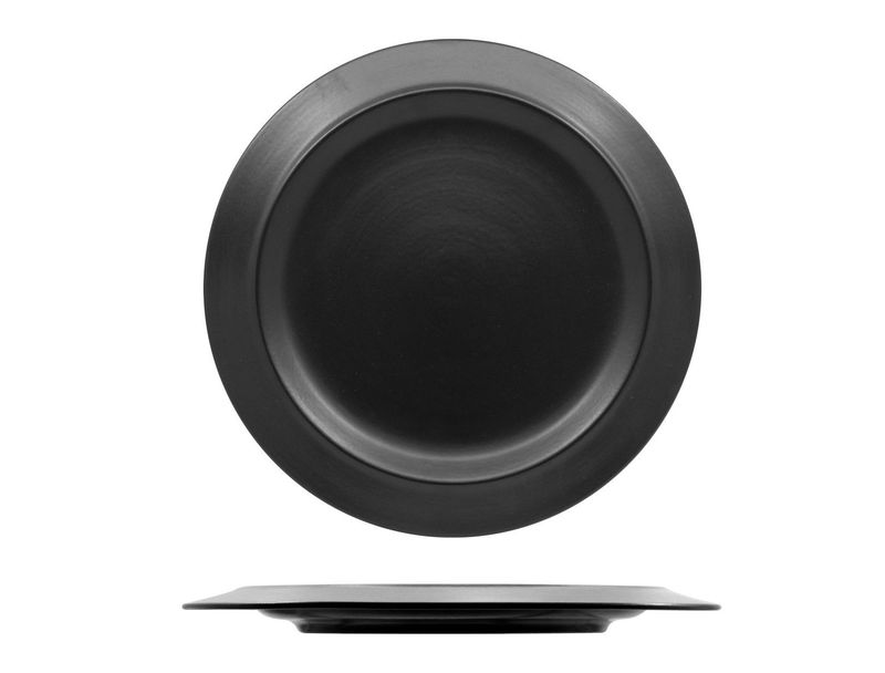 Piatto Piano 27 cm Kama Nero - Ariane