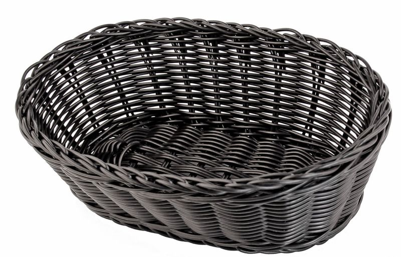 Cestino Ovale Nero Pesante 25 x 18 x 8 cm - Horeca Professional