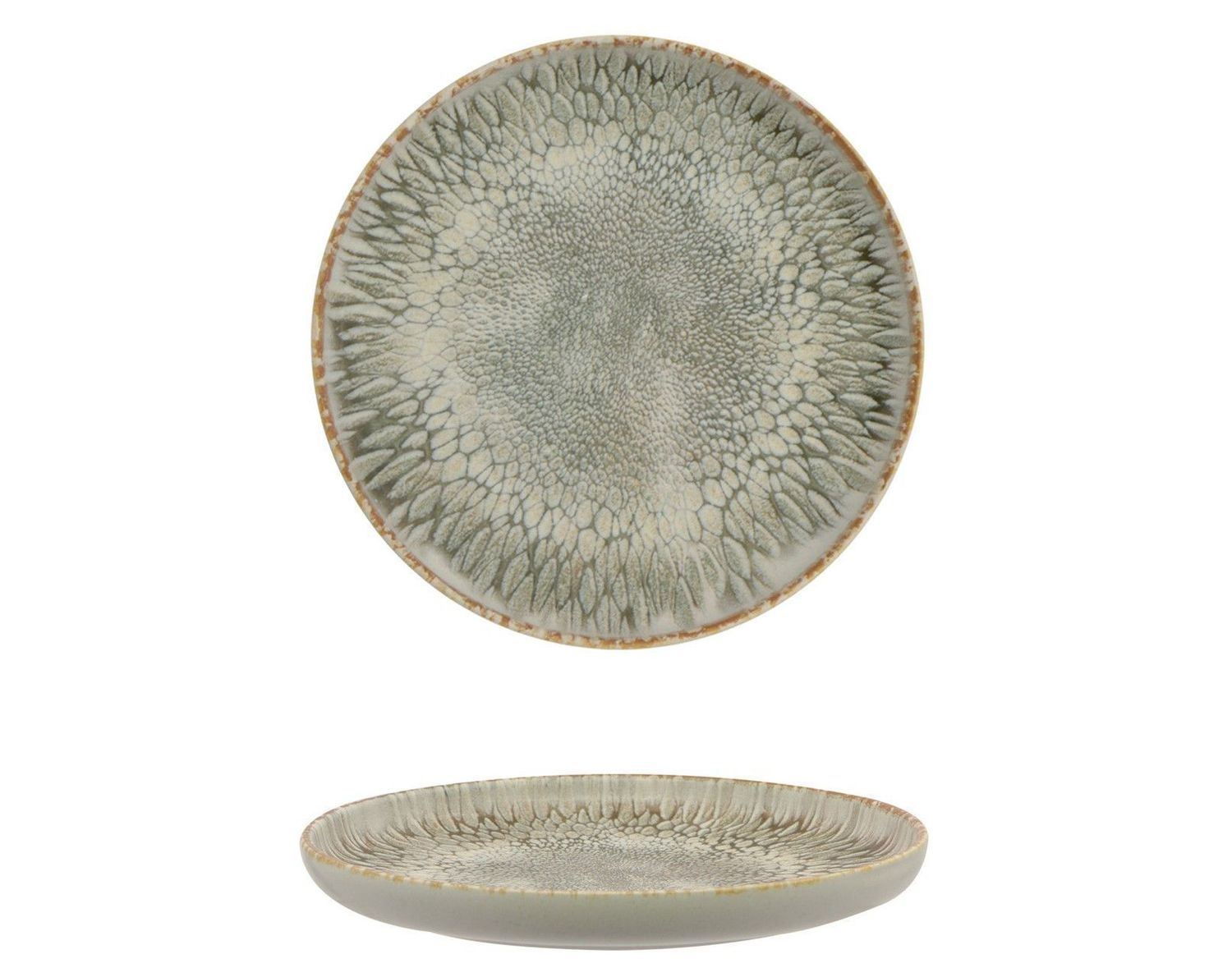Piatto Piano Bordo Alto 17,5 cm Dust - Mesa Ceramics