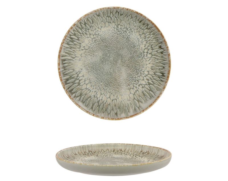 Piatto Piano Bordo Alto 17,5 cm Dust - Mesa Ceramics