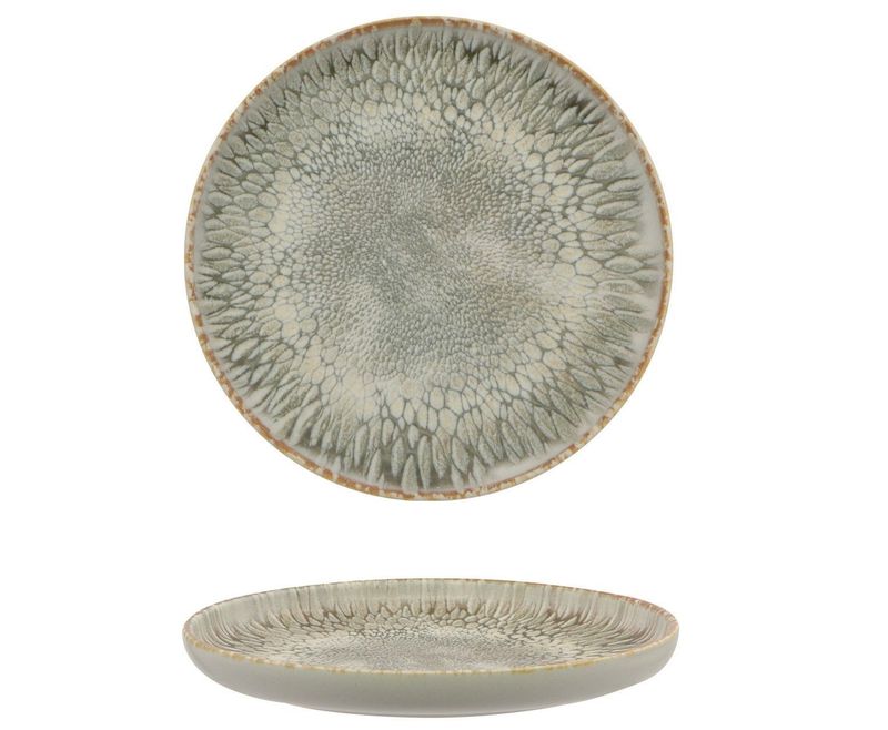 Piatto Piano Bordo Alto 22 cm Dust - Mesa Ceramics