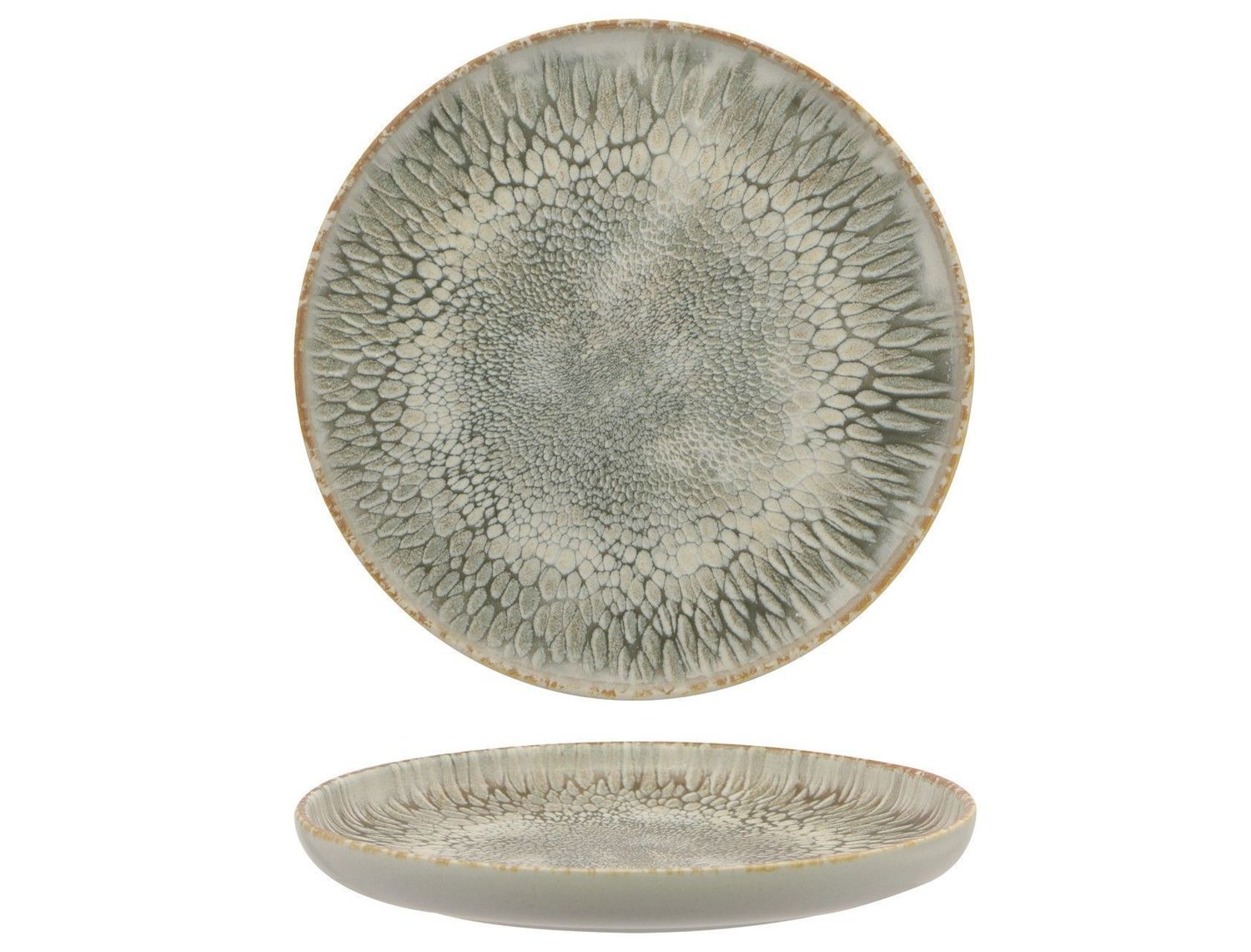 Piatto Piano Bordo Alto 33 cm Dust - Mesa Ceramics