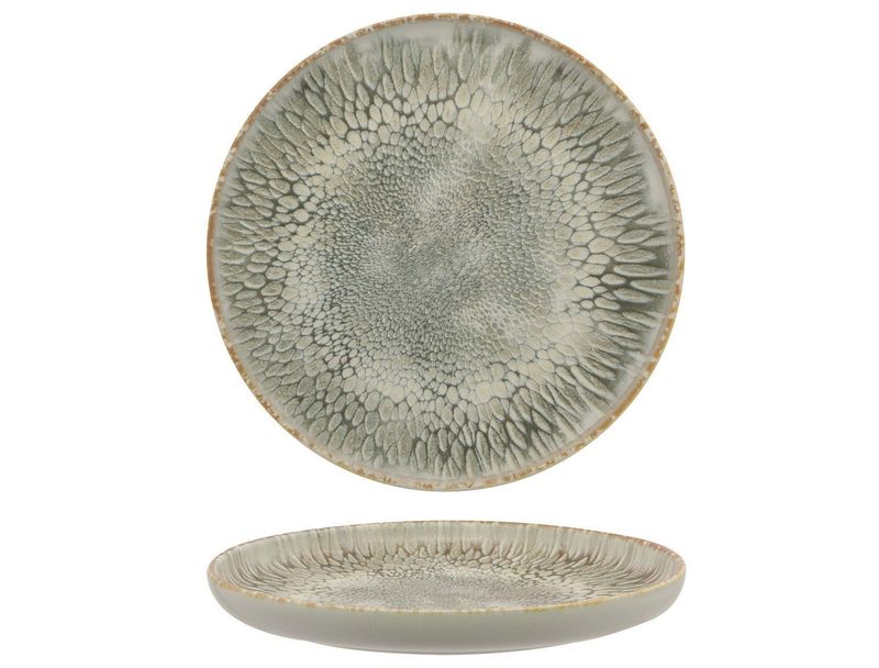 Piatto Piano Bordo Alto 33 cm Dust - Mesa Ceramics