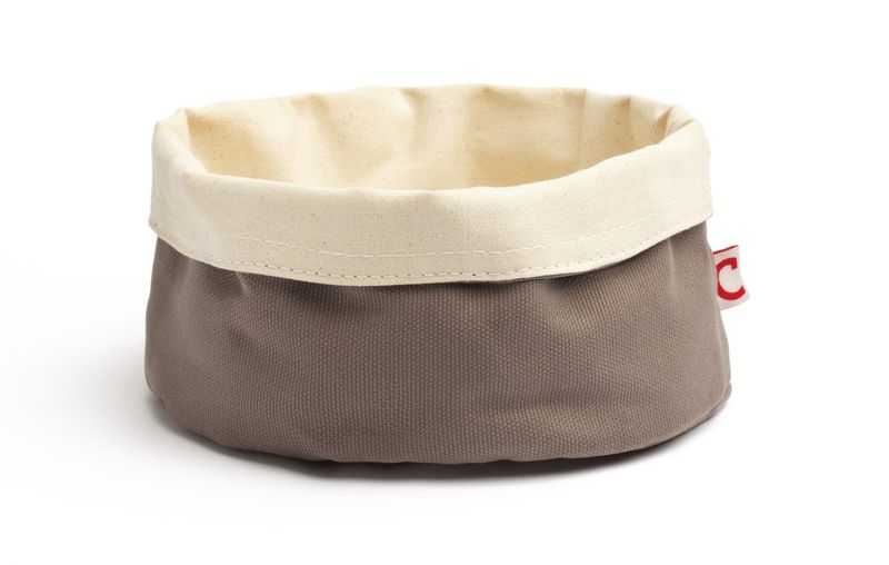 Porta Pane Rotondo Grigio 20 x 12 cm - Comas