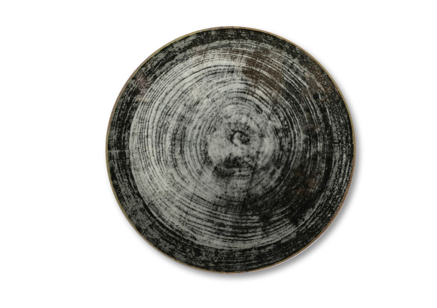 Piatto Konos Fondo Svasato 28 cm Black Round - Saturnia
