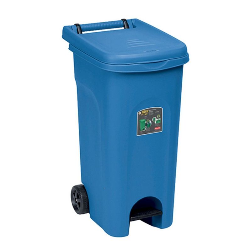 Bidone Raccolta Differenziata 80 l Blu Urban Eco System - Stefanplast