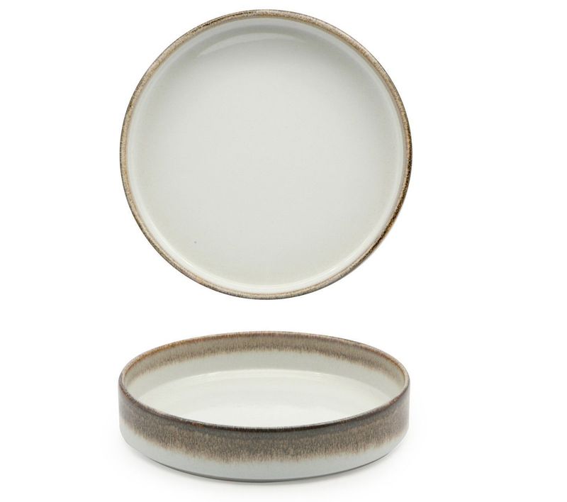 Piatto Fondo Bordo Alto 20 cm Radiance Brown Kaden - Sango Hospitality