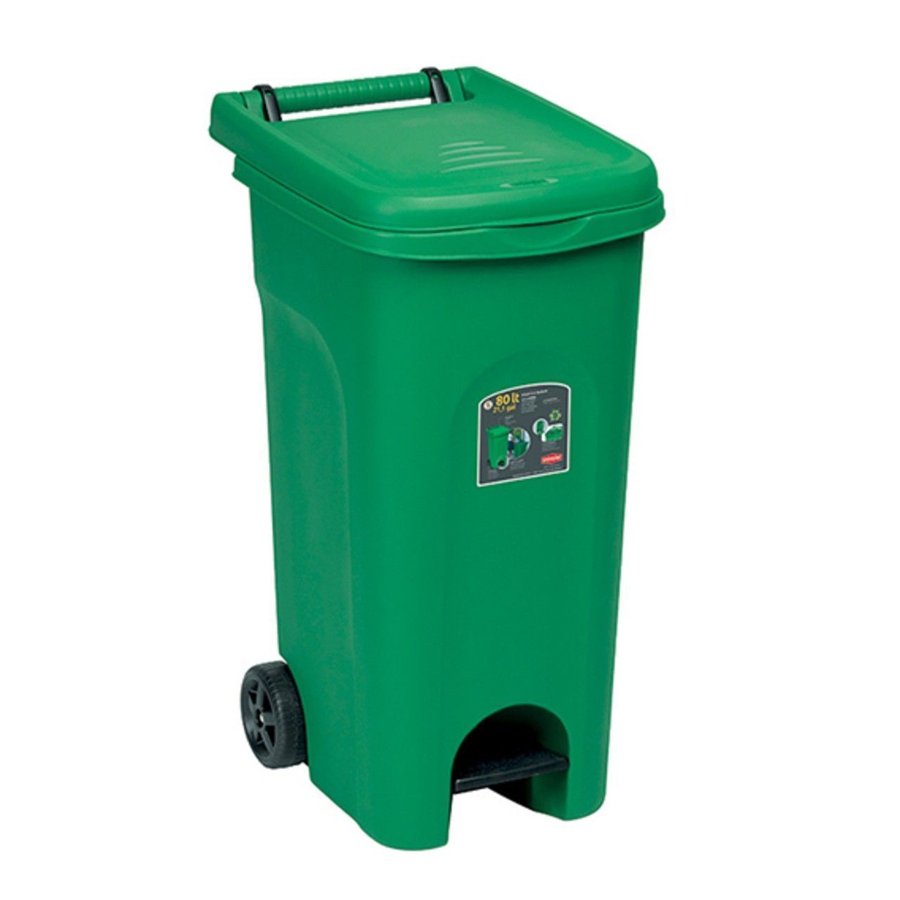 Bidone Raccolta Differenziata 80 l Verde Urban Eco System - Stefanplast