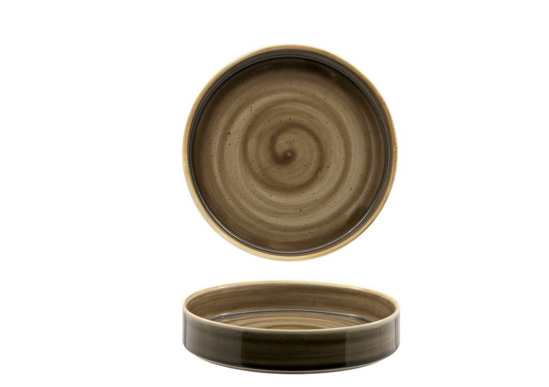 Piatto Fondo Bordo Alto 20 cm Woodland Brown Kaden - Sango Hospitality