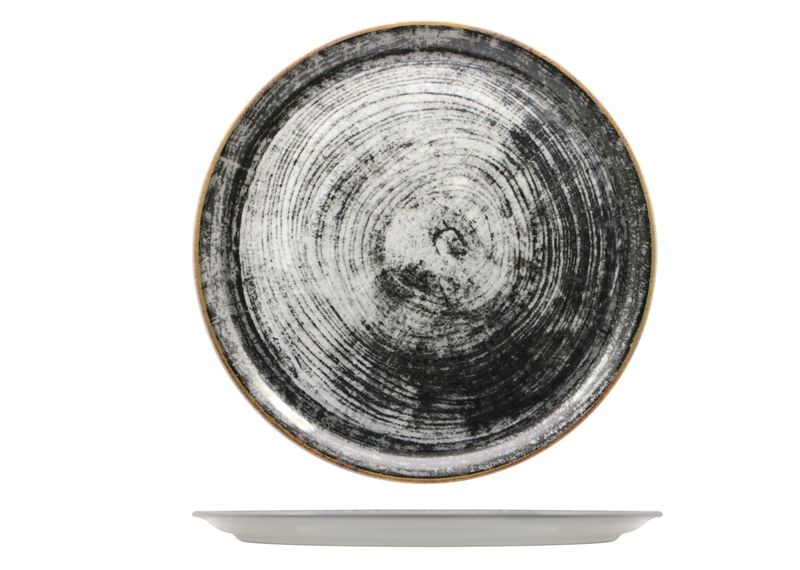 Piatto Pizza 31 cm Black Round - Saturnia