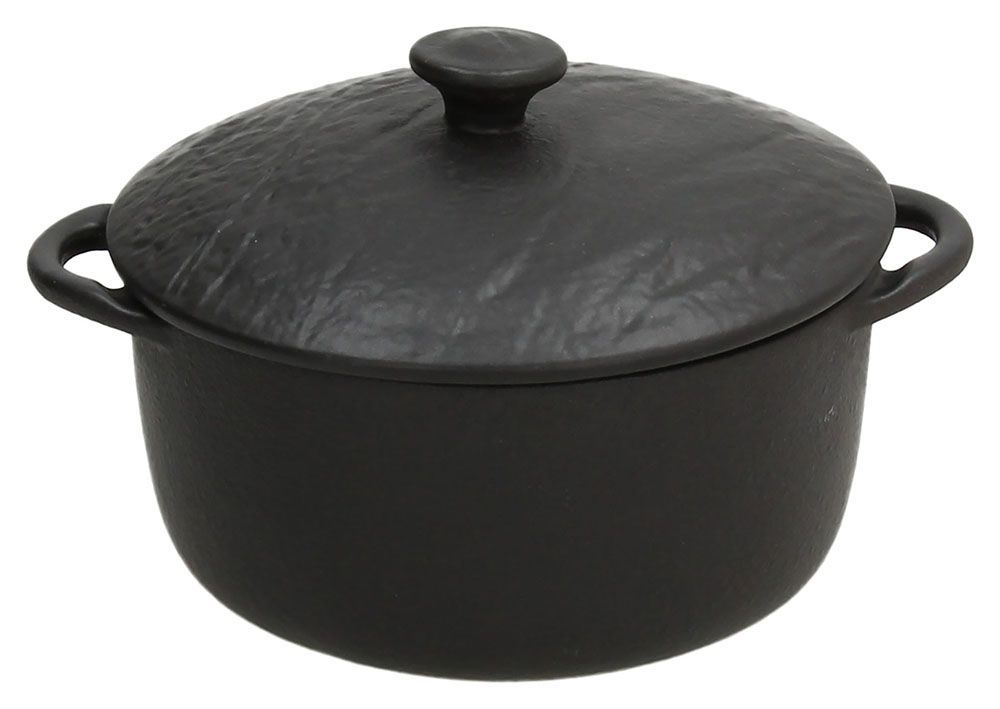 Cocotte rotonda 14 cm Vulcania Black - Tognana