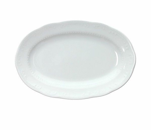 Piatto ovale piano 35 x 23 cm Vecchio Vienna - Tognana