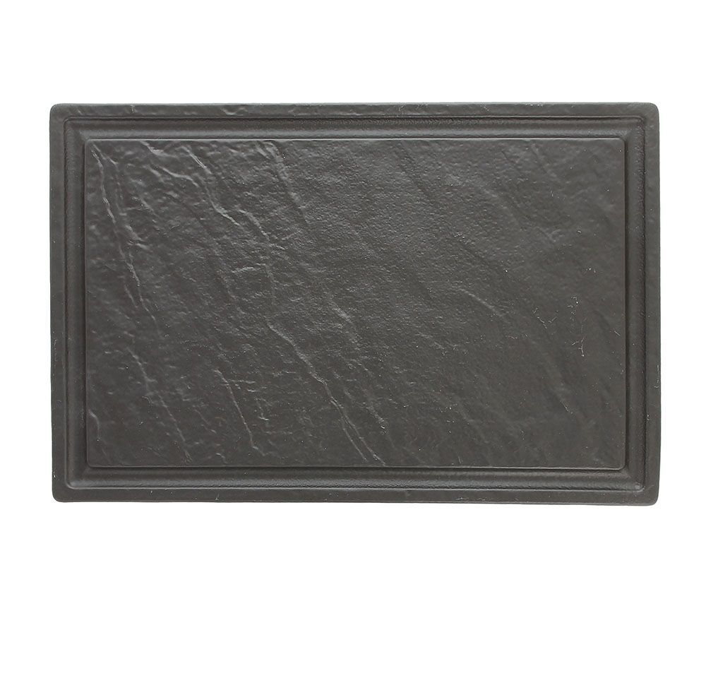 Piatto bistecca rettangolare 42 x 28 cm Vulcania Black - Tognana