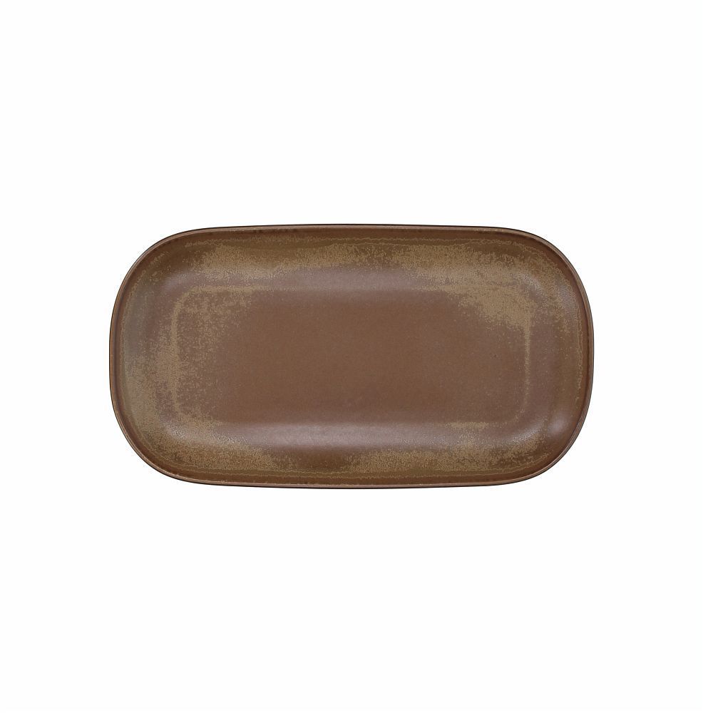 Piatto ovale 33 x 18 cm Terracotta Brown biscuit - Tognana