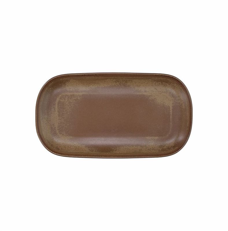 Piatto ovale 33 x 18 cm Terracotta Brown biscuit - Tognana