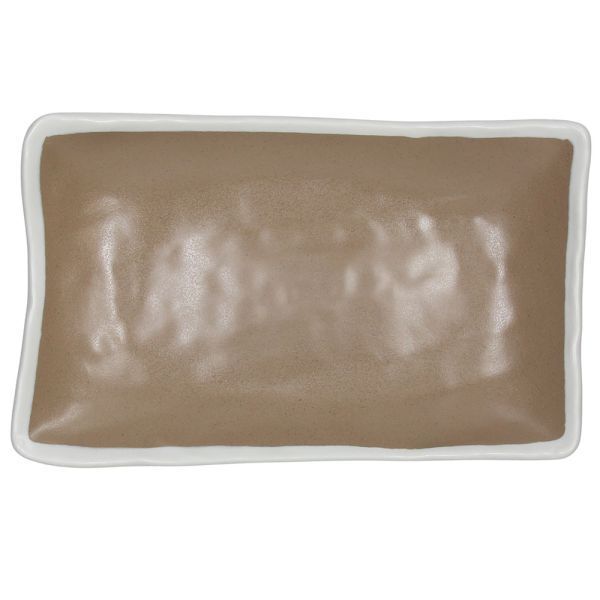 Piatto rettangolare 26,5 x 16,8 cm Brown Show Plate Marina &amp; Clay - Tognana