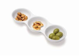 Antipastiera 3 bowl 24,2 x 7,5 cm Party - Tognana