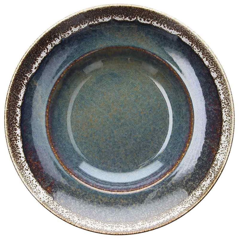Pasta bowl 26 cm Bloom Blue e Brown - Tognana