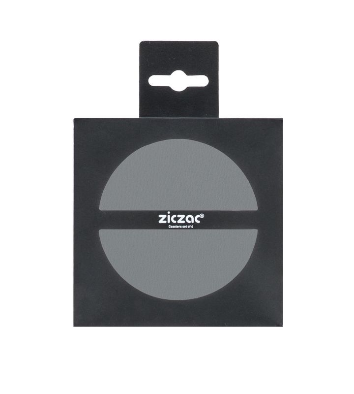 Sottobicchieri Ecopelle 4 pz. 10 cm Grigio - Tirolix