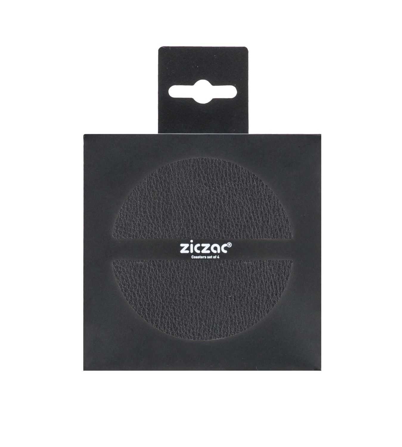 Sottobicchieri Ecopelle 4 pz. 10 cm Nero - Tirolix