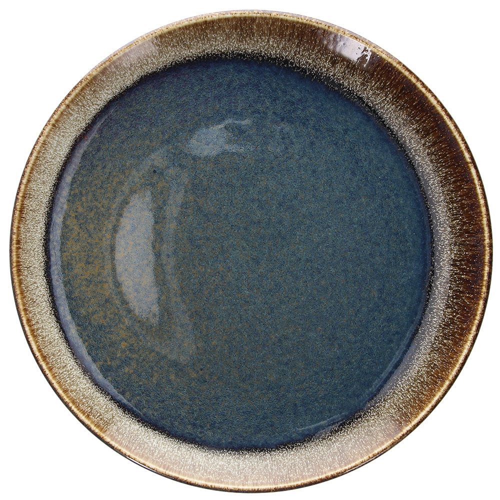 Piatto rotondo 30,5 cm Bloom Blue e Brown - Tognana