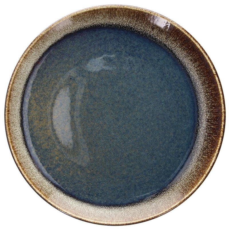 Piatto rotondo 30,5 cm Bloom Blue e Brown - Tognana