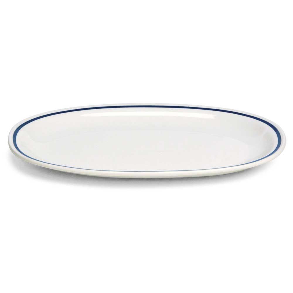 Piatto ovale piano 26 x 16 cm Az Filo Blu - Tognana