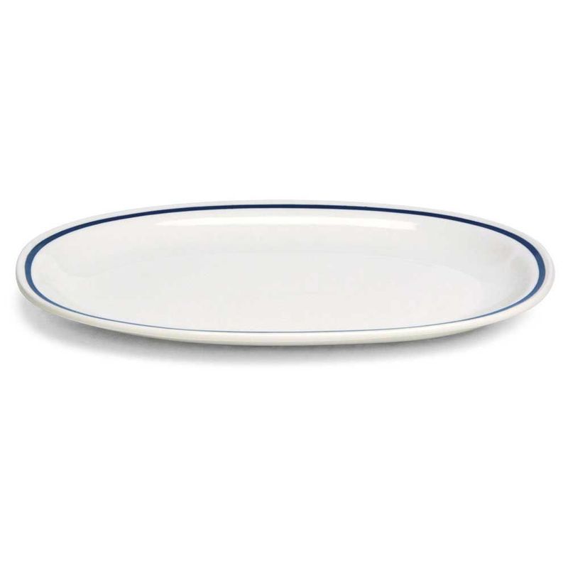 Piatto ovale piano 26 x 16 cm Az Filo Blu - Tognana