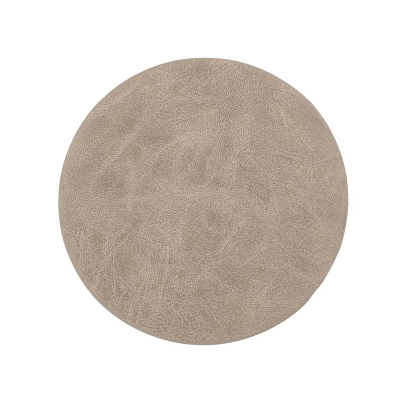 Sottobicchieri Ecopelle 4 pz. 9,5 cm Taupe - Tirolix