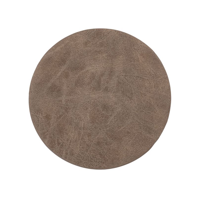 Sottobicchieri Ecopelle 4 pz. 9,5 cm Marrone - Tirolix