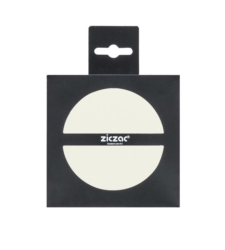 Sottobicchieri Ecopelle 4 pz. 10 cm Bianco - Tirolix