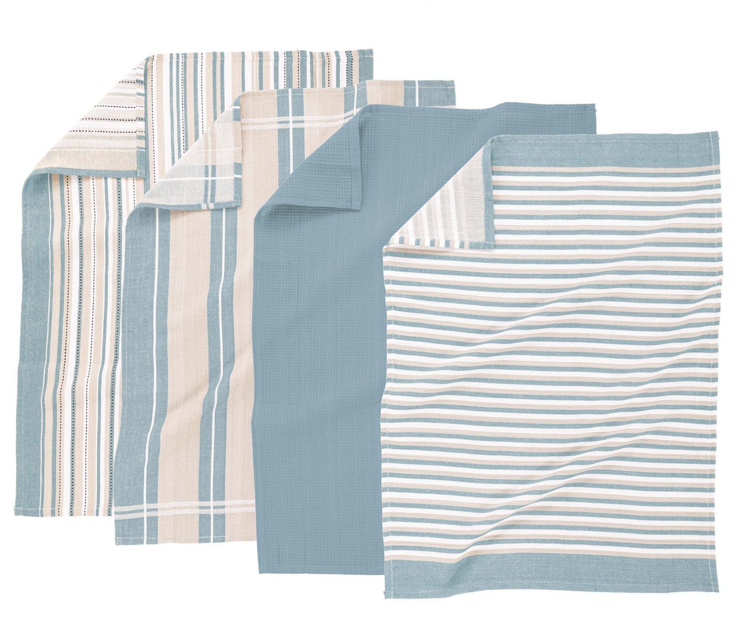 Canovacci/Strofinacci Multilinee 4 Pezzi 50 x 70 cm Blu Chiaro - Tirolix