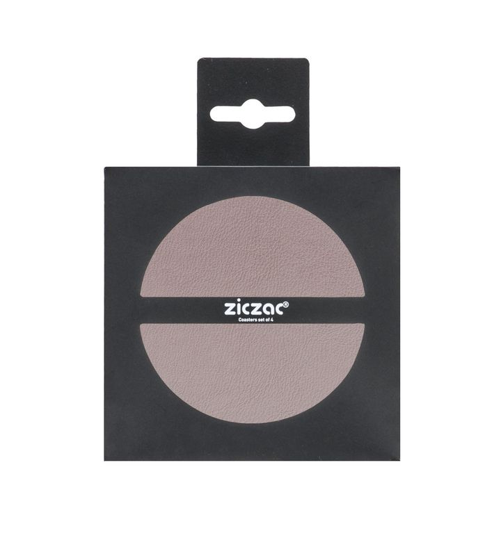 Sottobicchieri Ecopelle 4 pz. 10 cm Malva - Tirolix