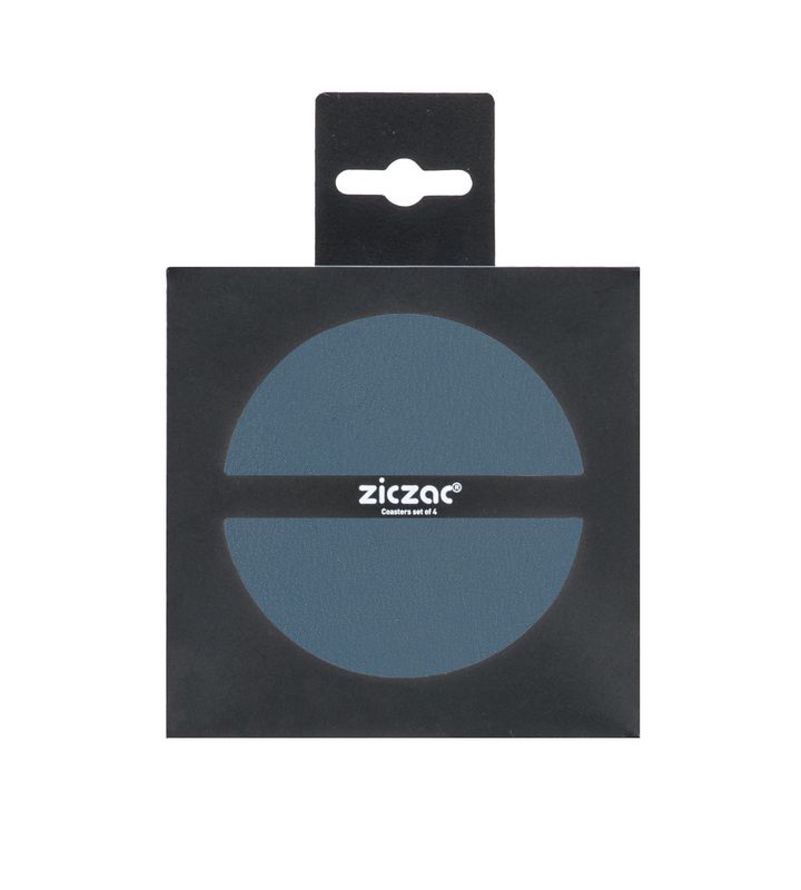 Sottobicchieri Ecopelle 4 pz. 10 cm Blu - Tirolix