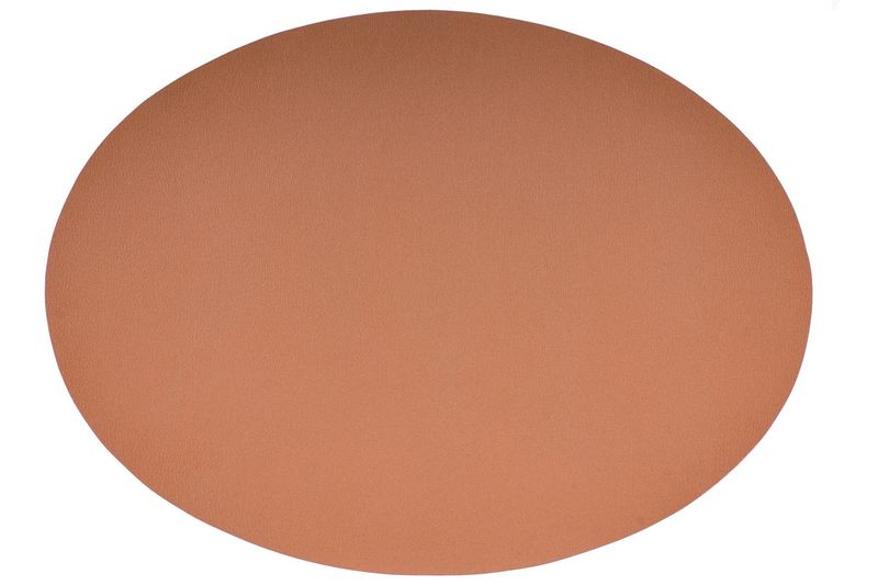 Tovaglietta Ovale Ecopelle 33x45 cm Pesca Caramello - Tirolix