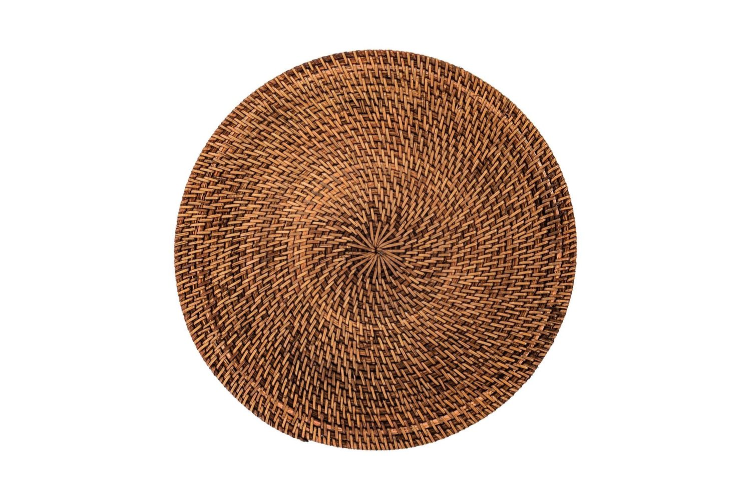 Tovaglietta Rattan Rotonda diam. 36 cm Marrone Scuro - Tirolix