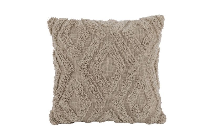 Cuscino Trapuntato 45 x 45 cm Taupe - Tirolix