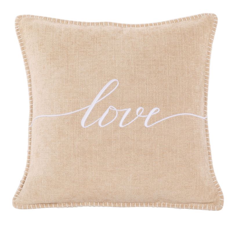 Cuscino con Scritta 45 x 45 cm Crema - Tirolix