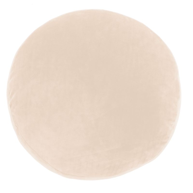 Cuscino in Velluto Rotondo 40 cm Crema - Tirolix