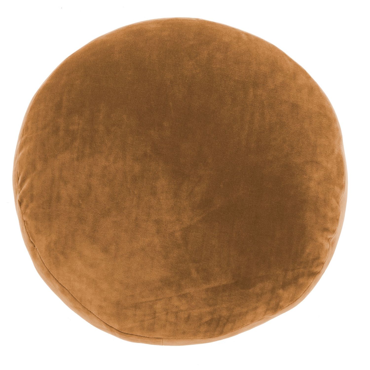 Cuscino in Velluto Rotondo 40 cm Marrone - Tirolix